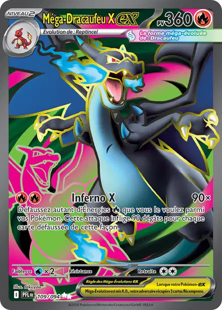 carte pokemon mega dracaufeu ex fa