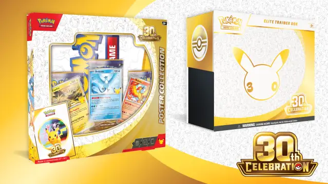 ETB et coffret poster 30 ans pokemon